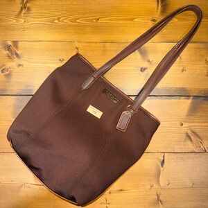 Vintage 1998 Chocolate Brown Coach Neoprene Neo Lunch Tote Shoulder Bag 6201 USA